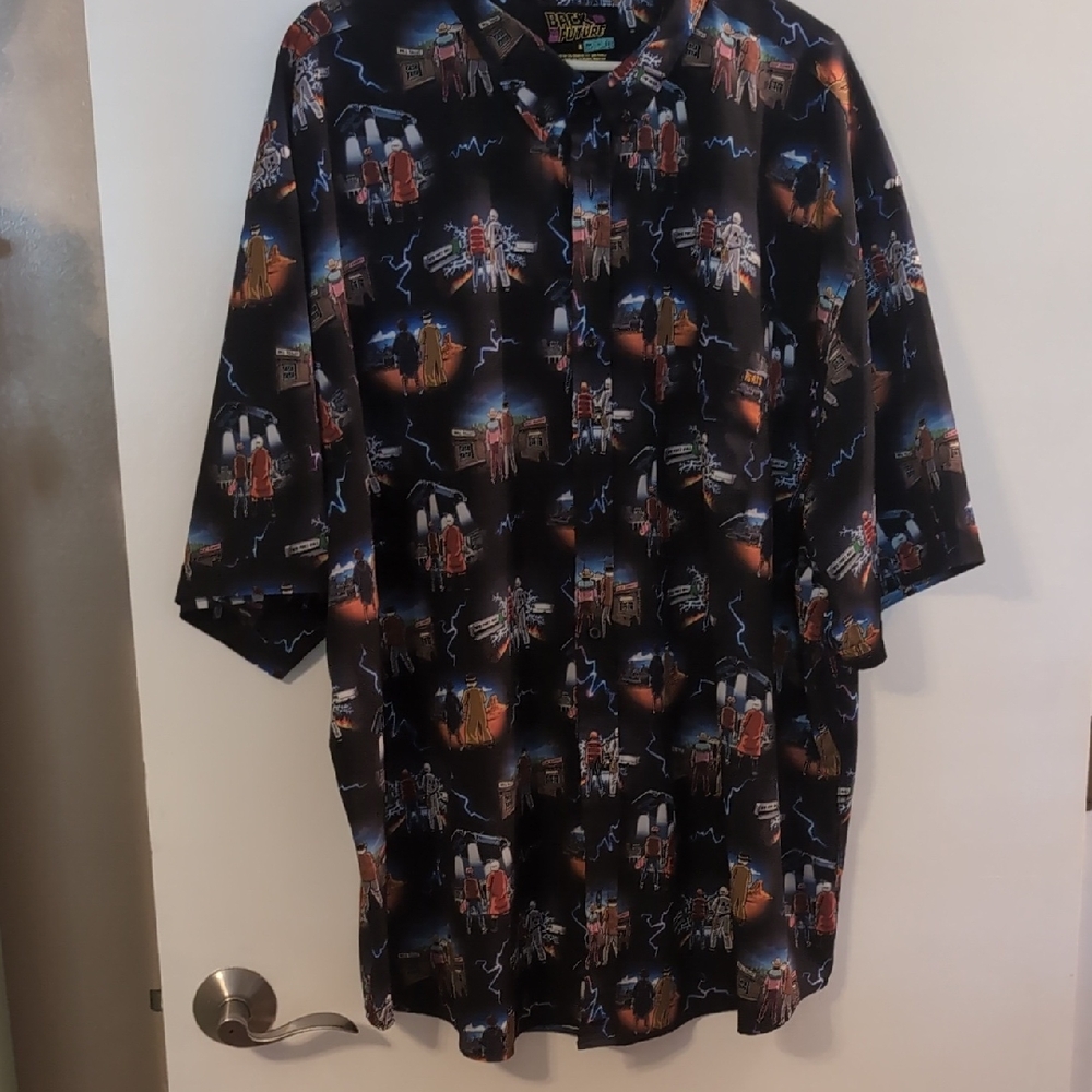 4XL RSVLTS Back To The Future Graphic Short Sleeve Shirt